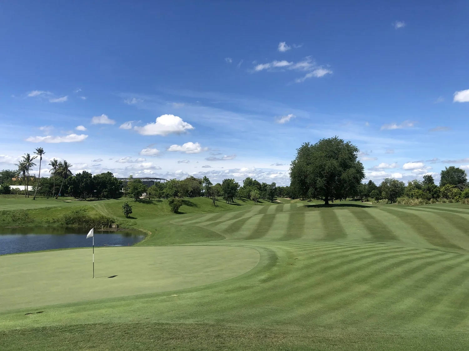The 10th hole from Green to tee at Nikanti Golf Club