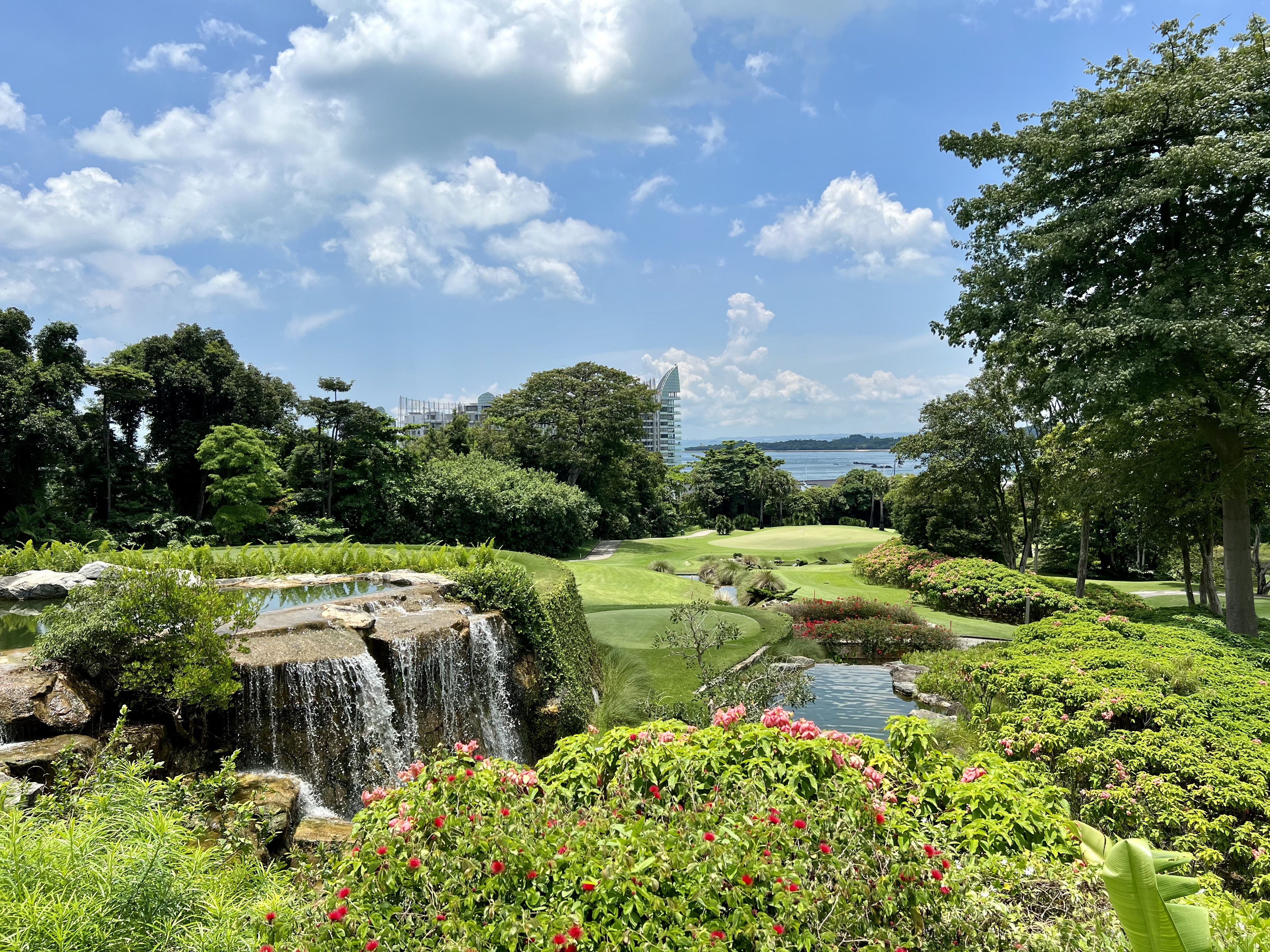 The beautiful landscape around Sentosa Golf Club
