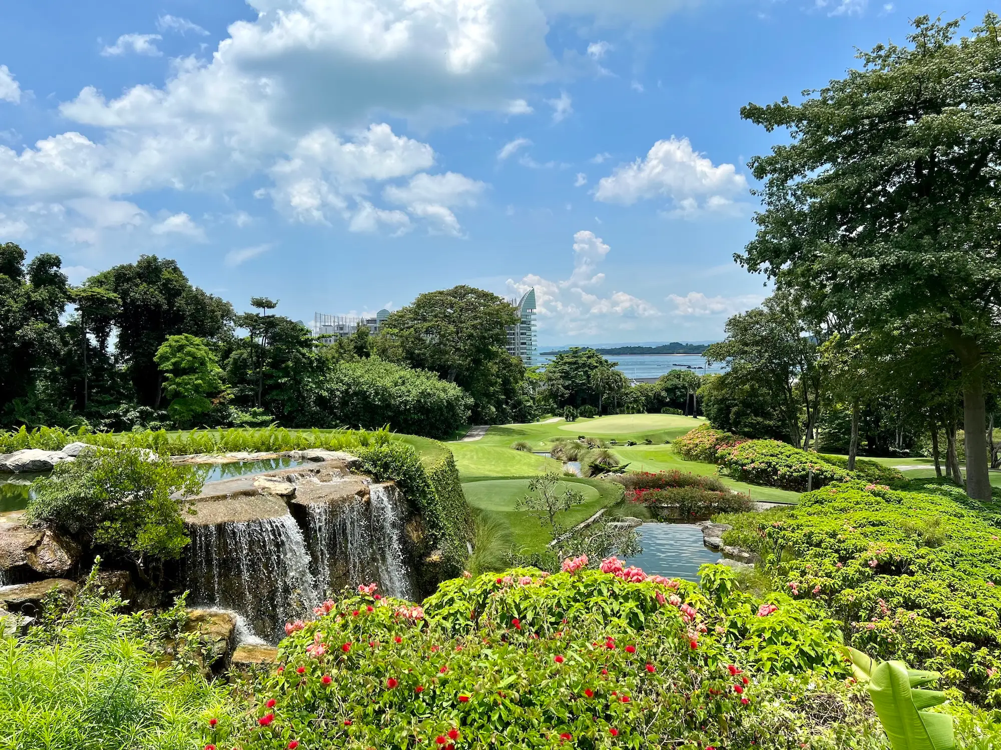 The beautiful landscape around Sentosa Golf Club