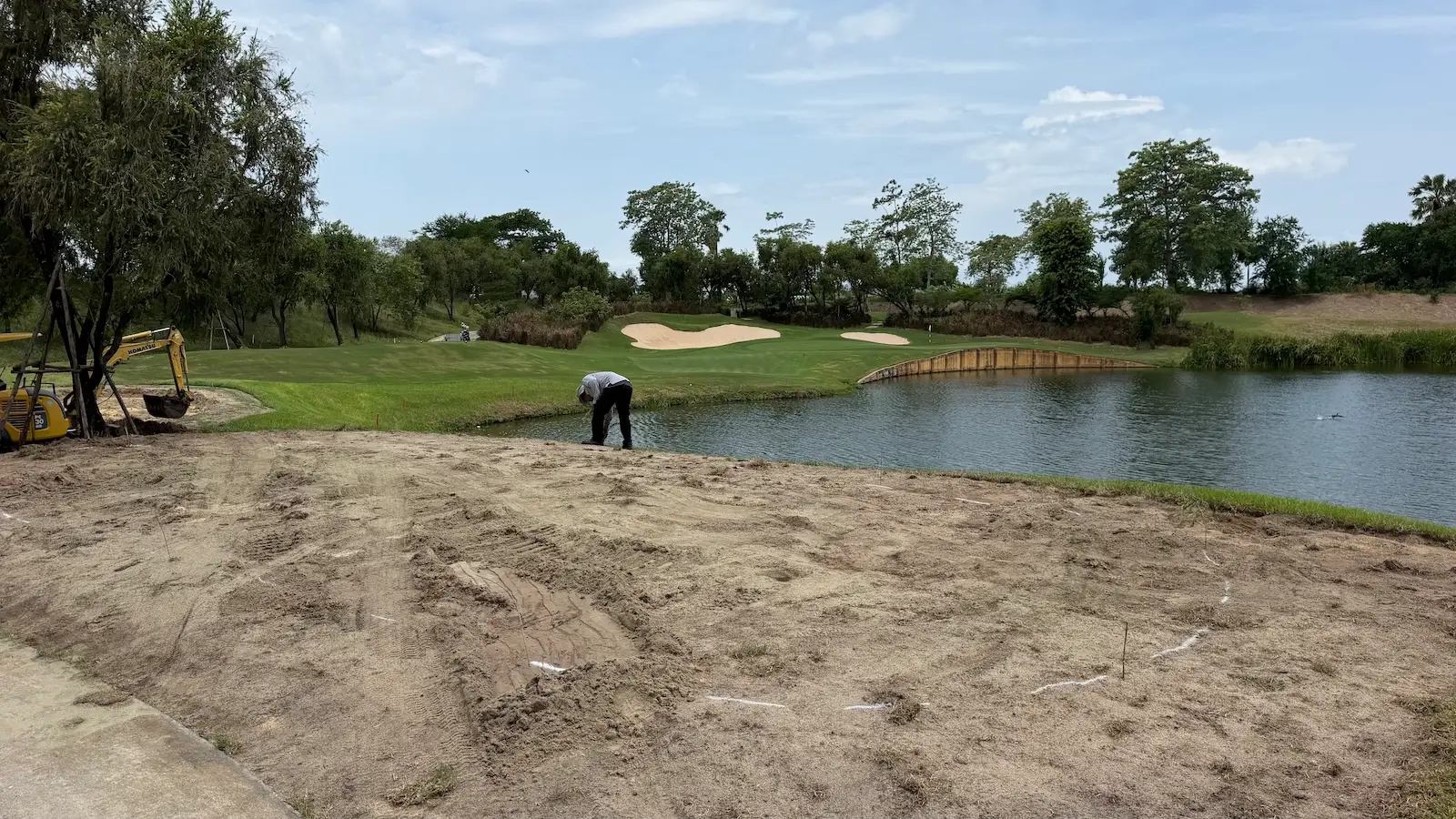 Golf course tee reconstruction in Thailand