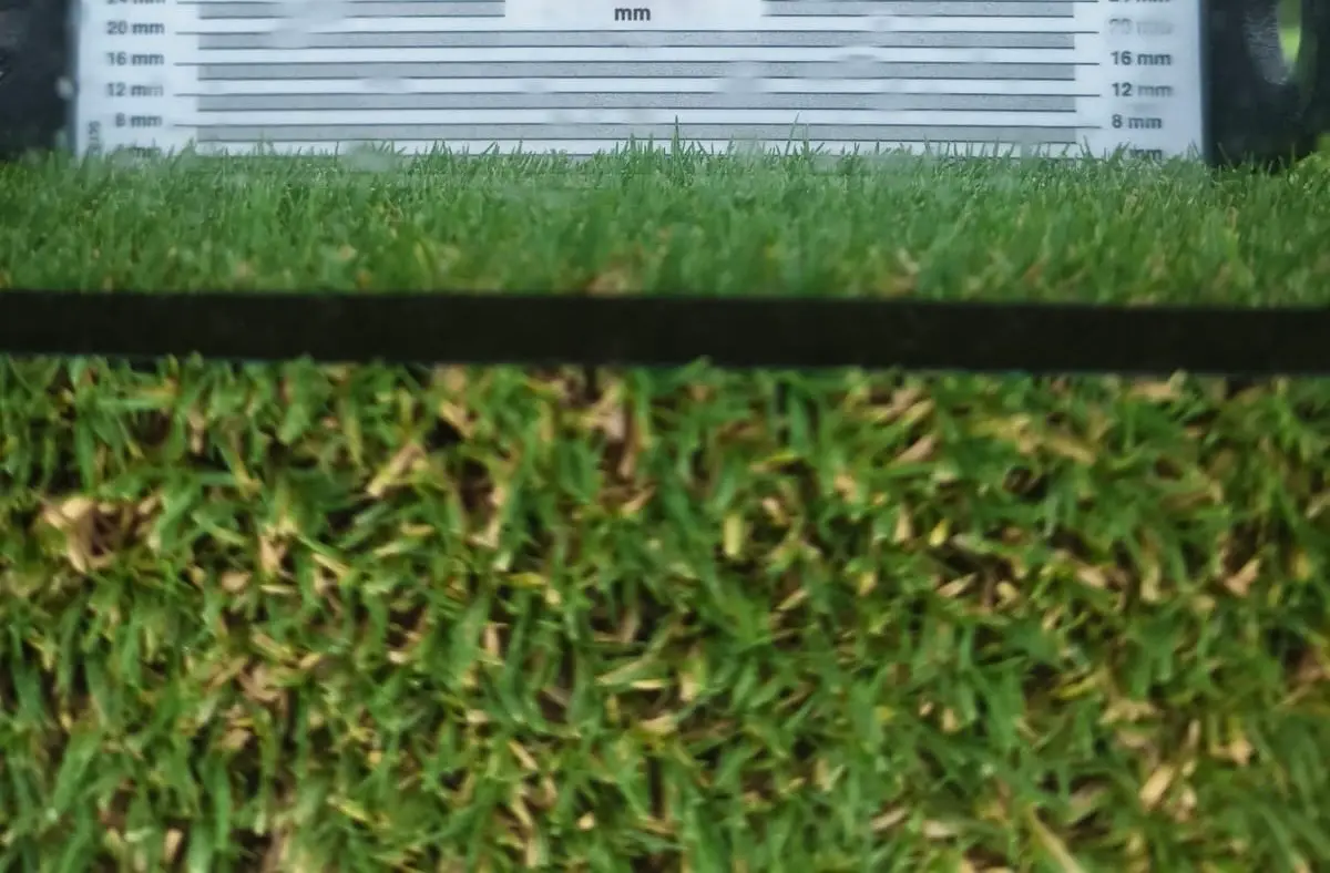 Measuring the height of the turf on a golf course