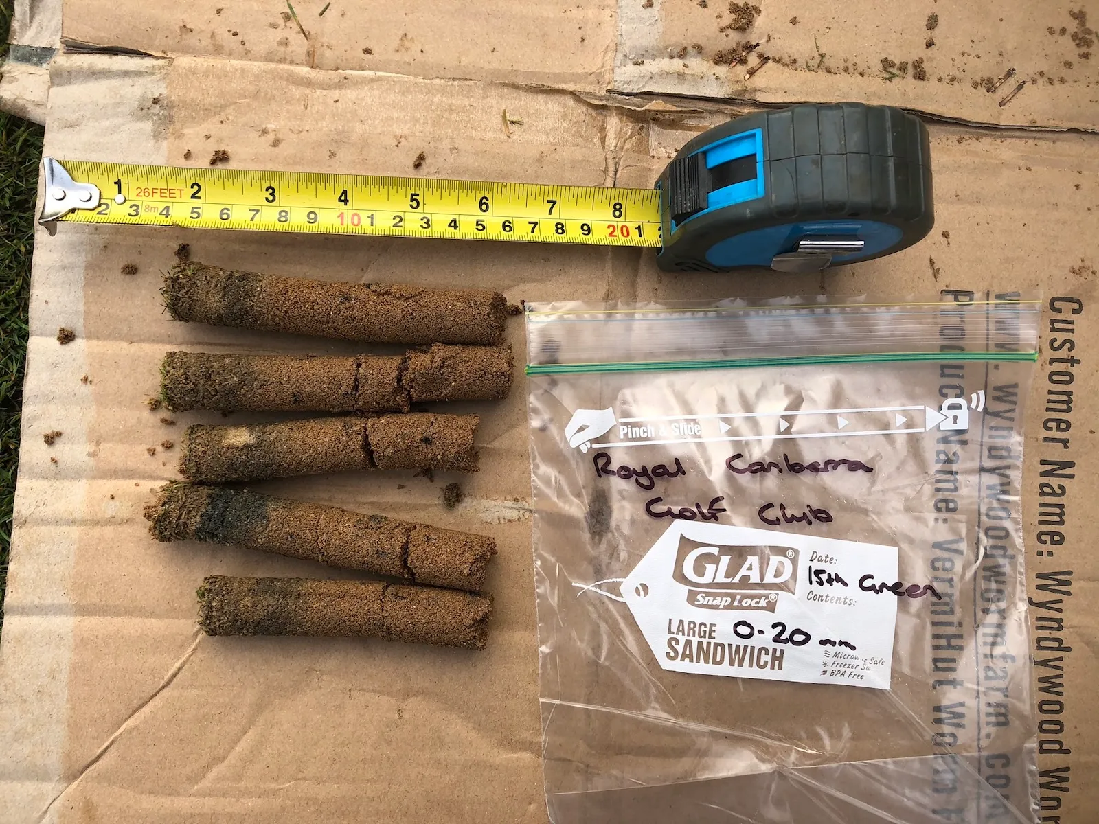 Soil samples being prepared for shipment